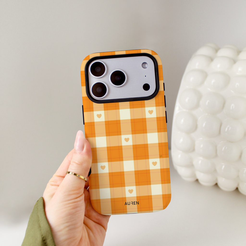 Auren Honey Heart Plaid Case - Armor Series