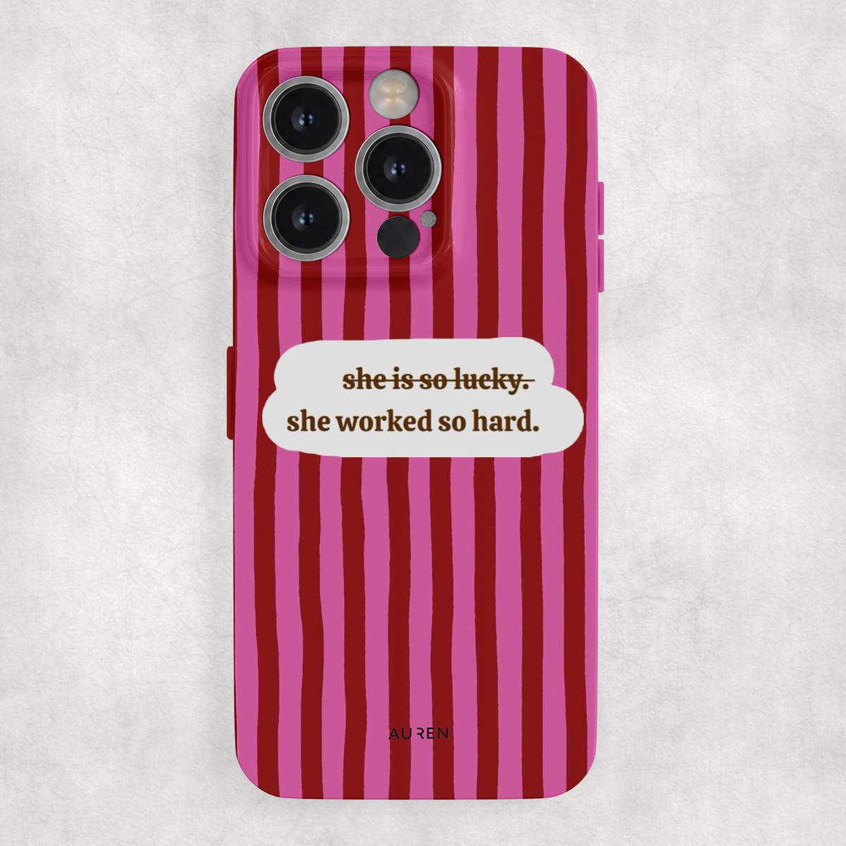 Auren Lucky Girl Stripes Glossy Hard Case