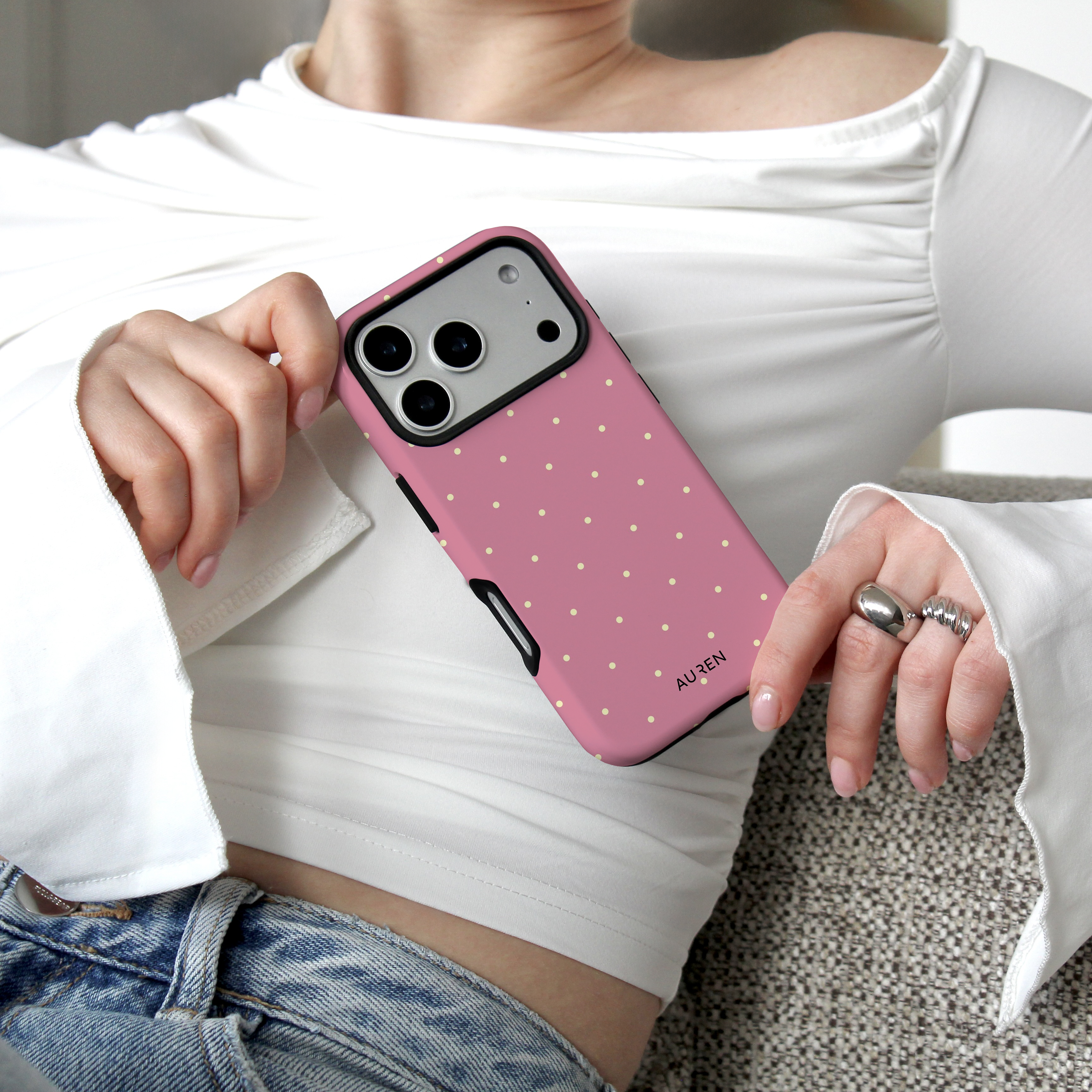 Auren Rose Polka Dot Case - Armor Series