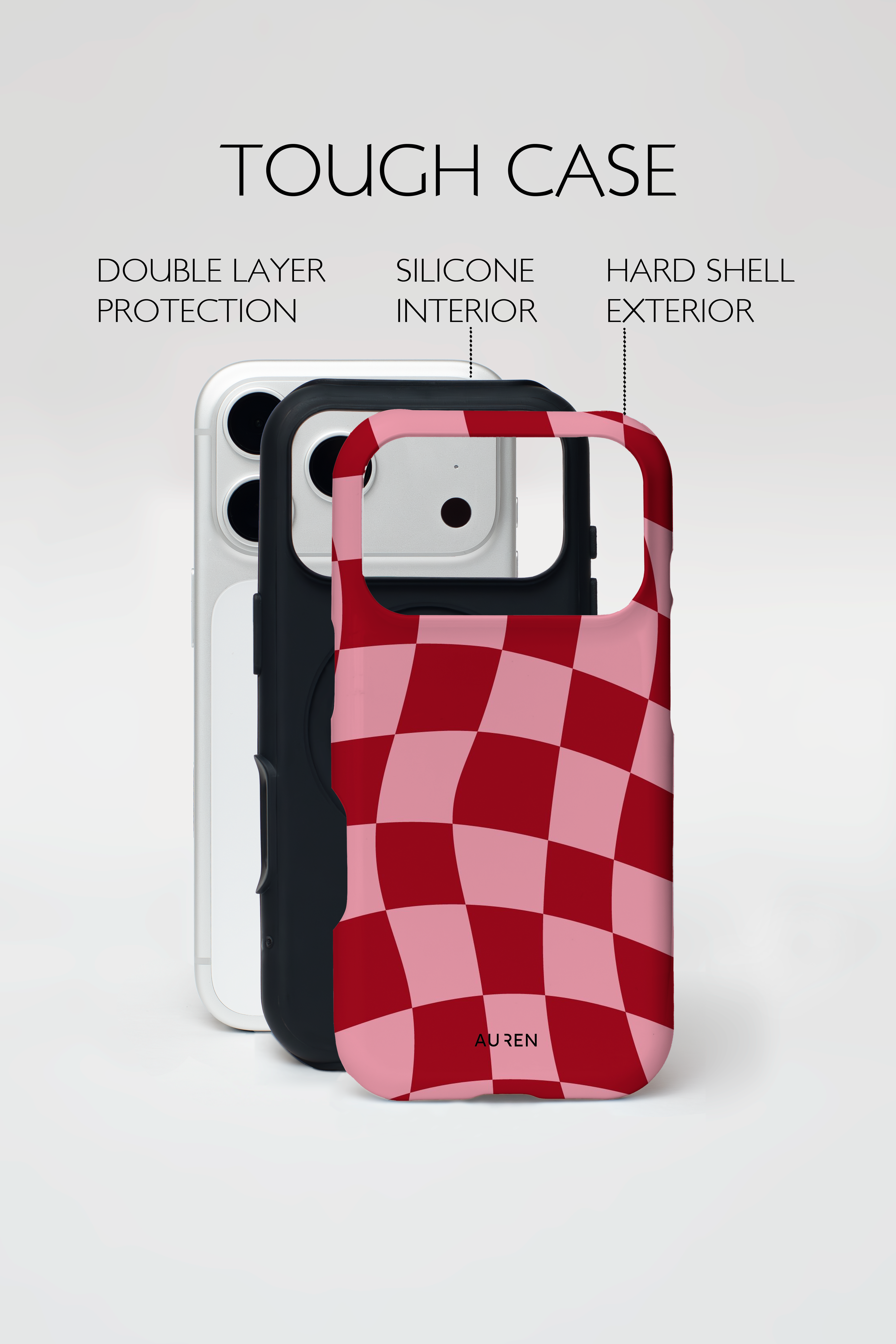 Auren Cherry Wave Checker Case - Armor Series