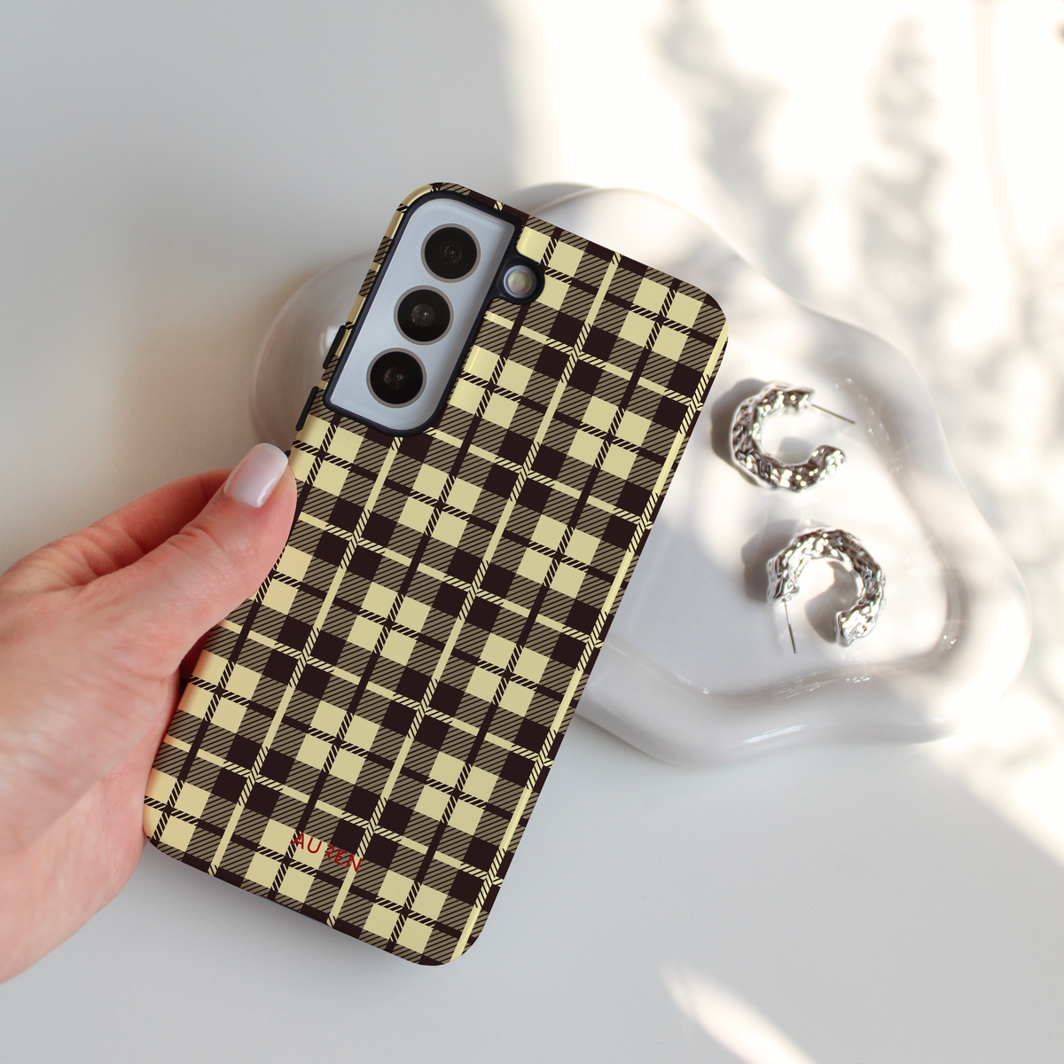Auren Mocha Check Case – Armor Series