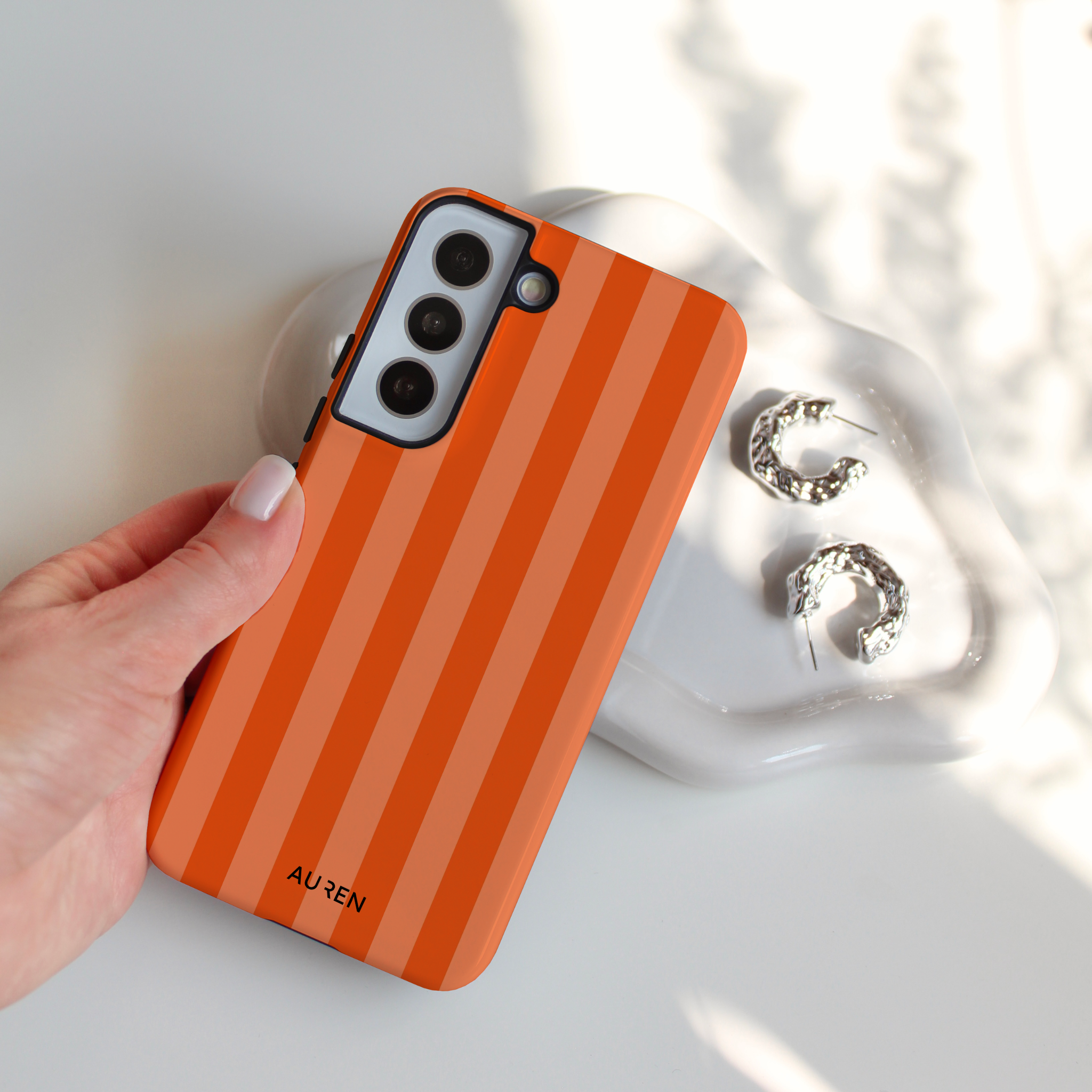 Auren Sunset Orange Stripes Case - Armor Series