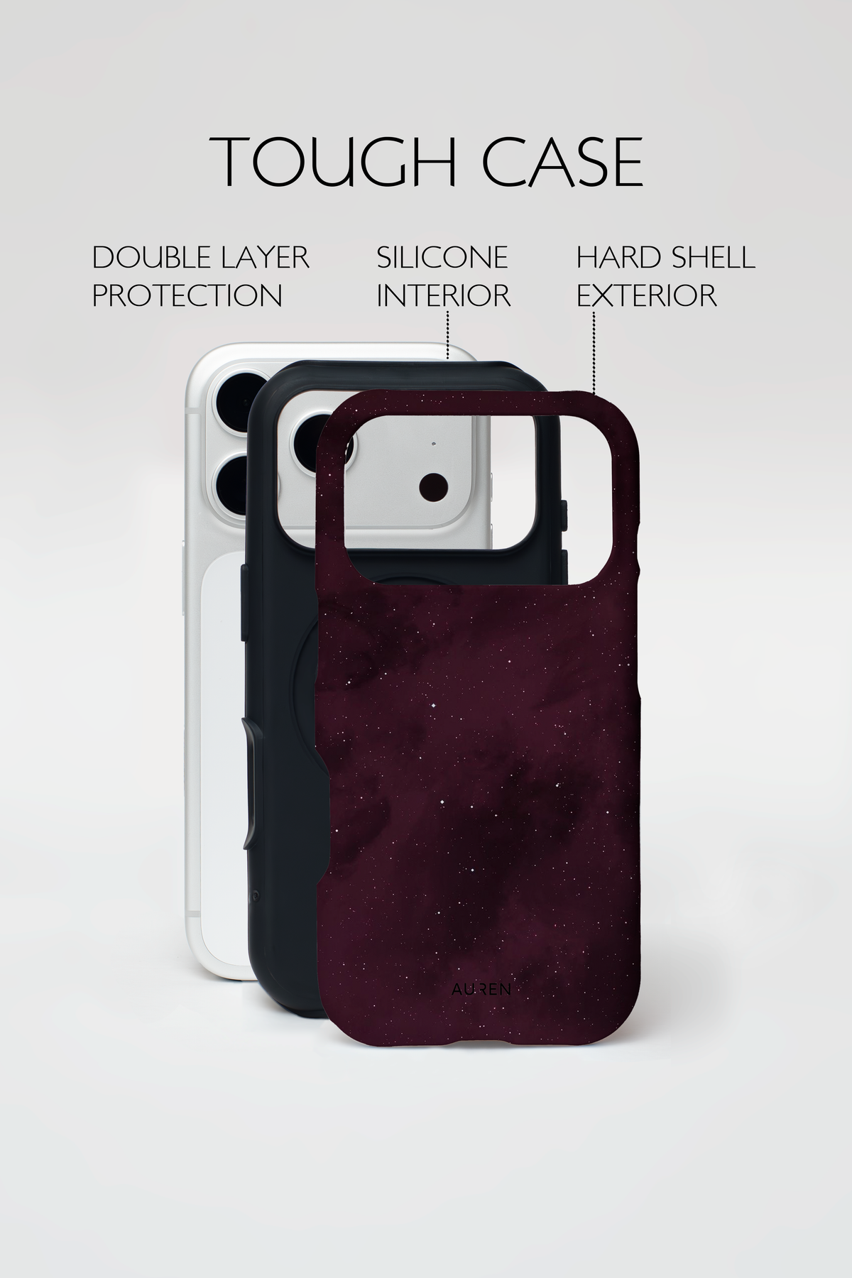 Auren Burgundy Galaxy Case – Armor Series