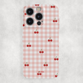 Auren Cherry Gingham Glossy Hard Case