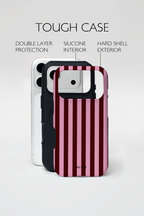 Auren Pink Noir Stripes Case – Armor Series