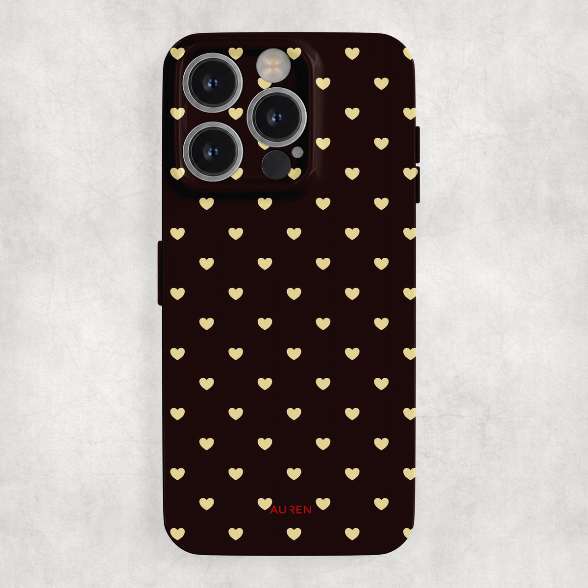 Auren Chocolate Hearts Glossy Hard Case