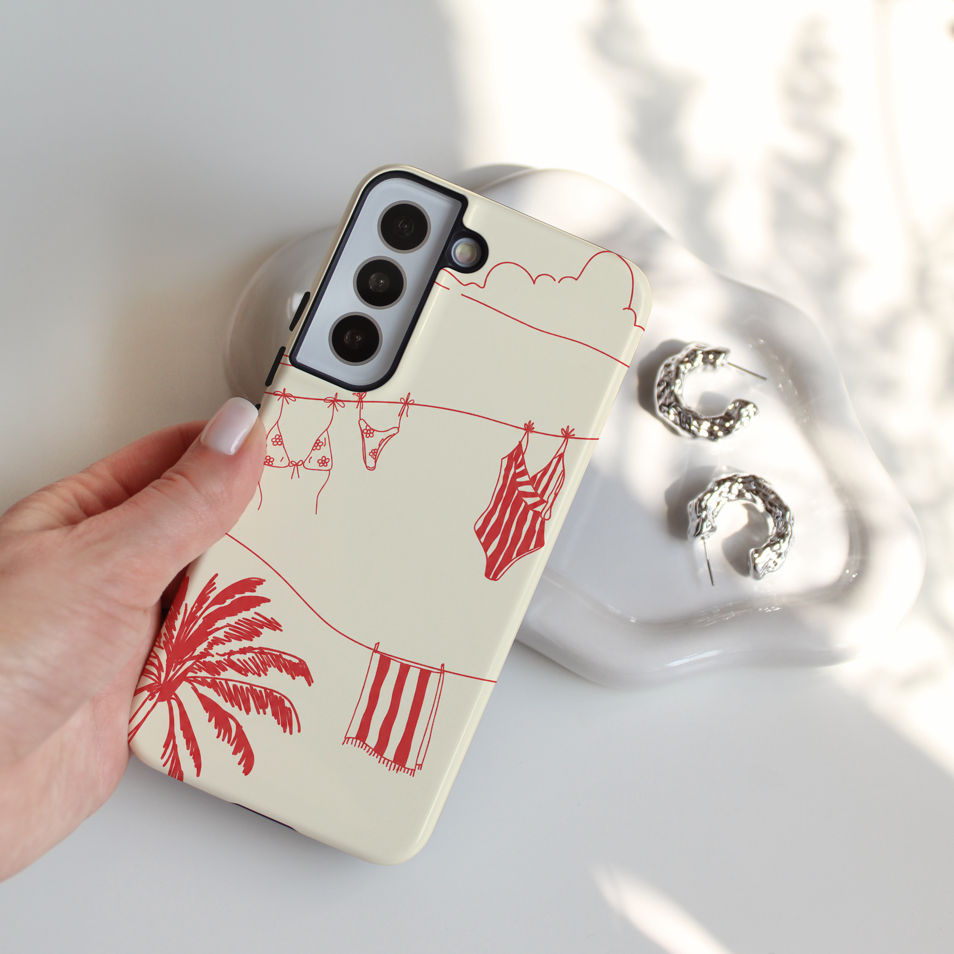 Auren Palm Sketch Coral Case - Armor Series