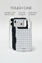 Auren Cloud Grey Gingham Case - Armor Series