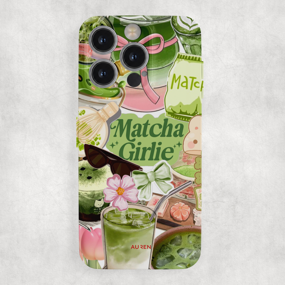 Auren Matcha Girlie Glossy Hard Case