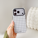 Auren Cloud Grey Gingham Case - Armor Series