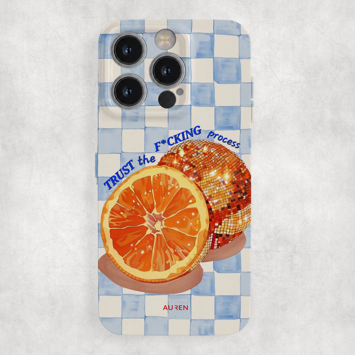 Auren Citrus Check Glossy Hard Case