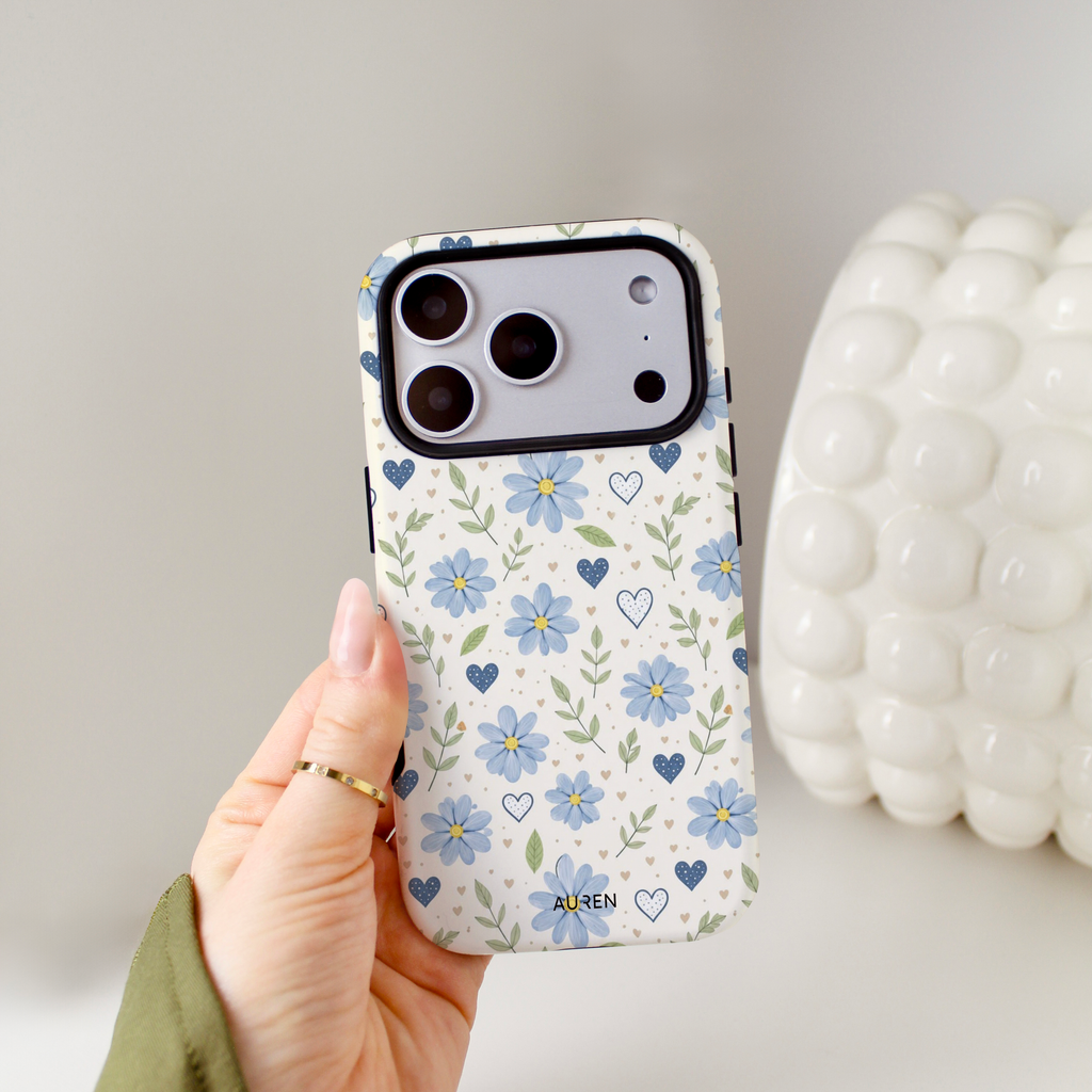 Auren Blue Daisy Hearts Case - Armor Series