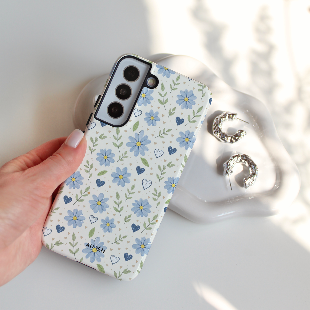 Auren Blue Daisy Hearts Case - Armor Series