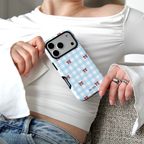 Auren Bluebell Bow Gingham Case - Armor Series