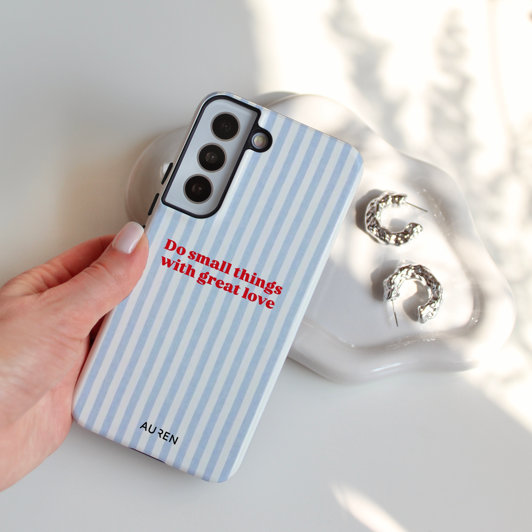 Auren Blue Love Stripes Case - Armor Series