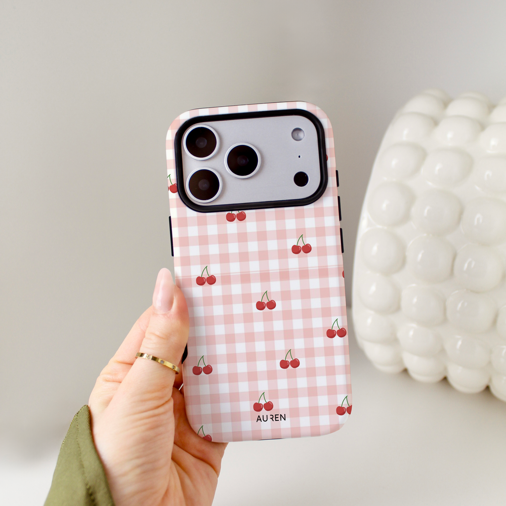 Auren Cherry Blossom Gingham Case - Armor Series