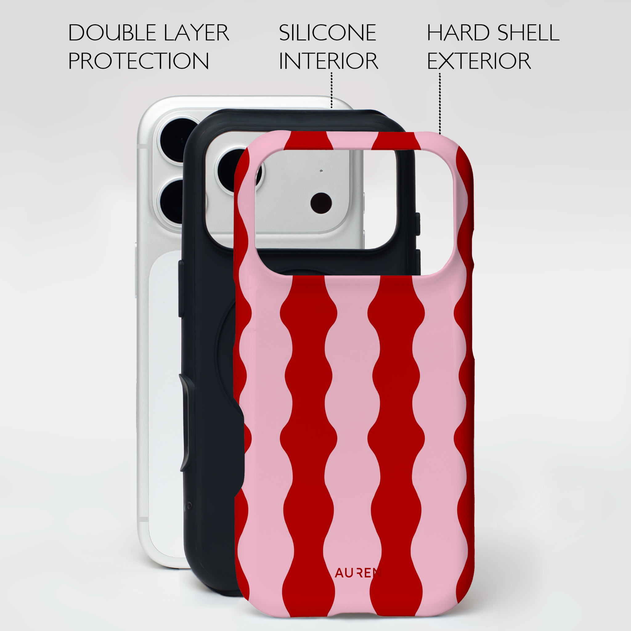 Auren Cherry Ripple Stripes Case - Armor Series