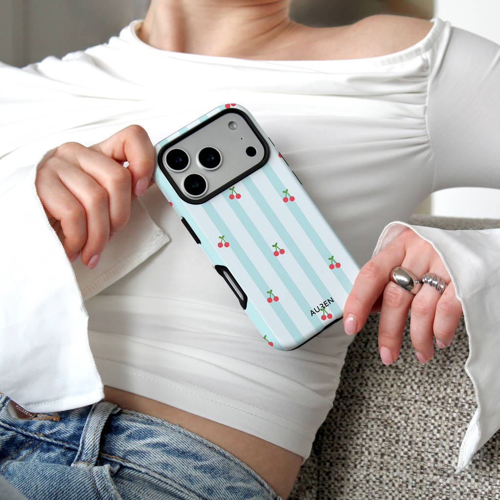 Auren Cherry Mint Stripes Case - Armor Series