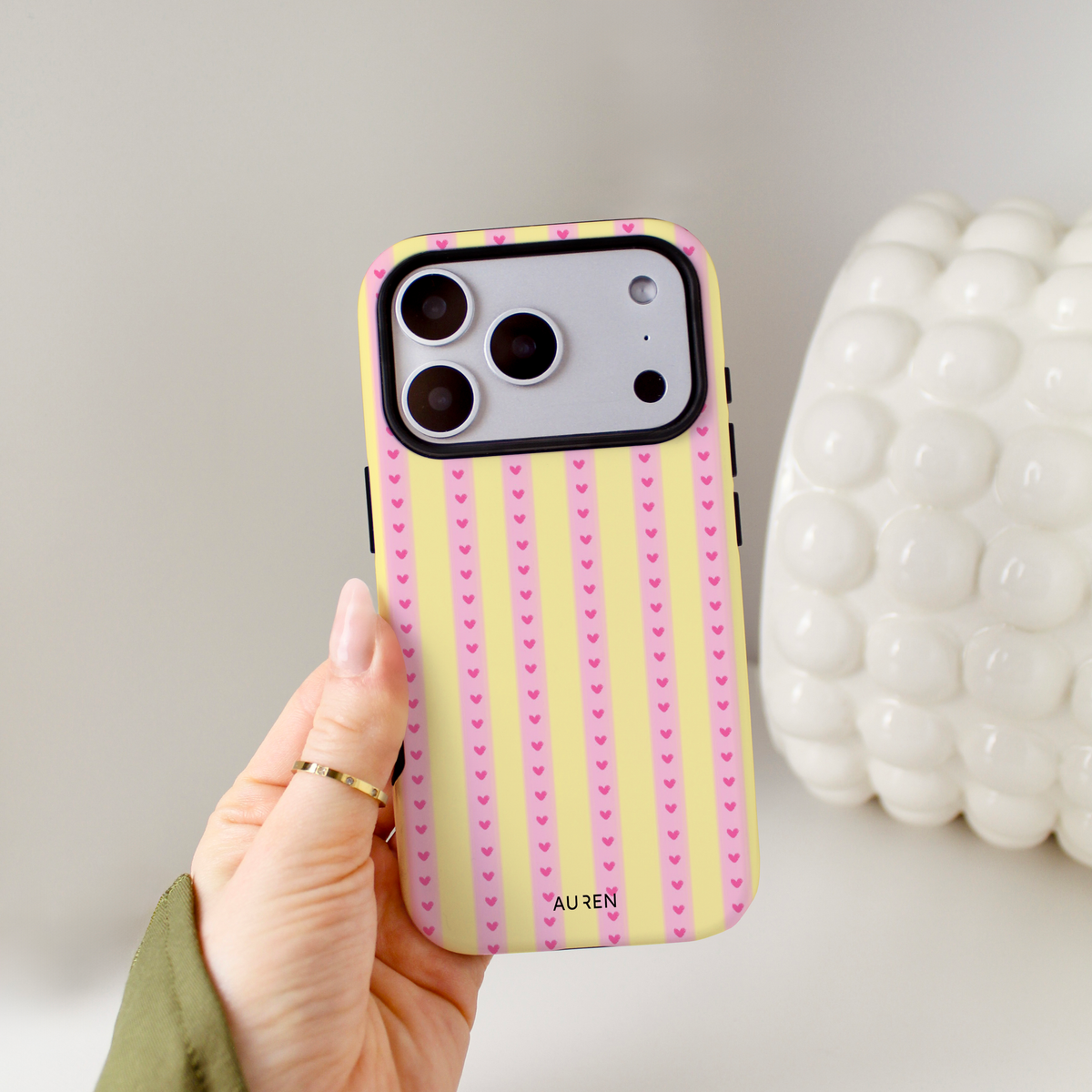 Auren Lemon Love Stripes Case
