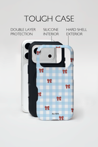 Auren Bluebell Bow Gingham Case - Armor Series