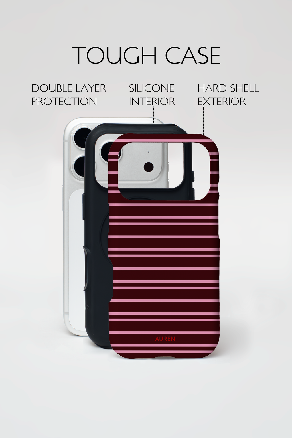 Auren Berry Stripe Case - Armor Series