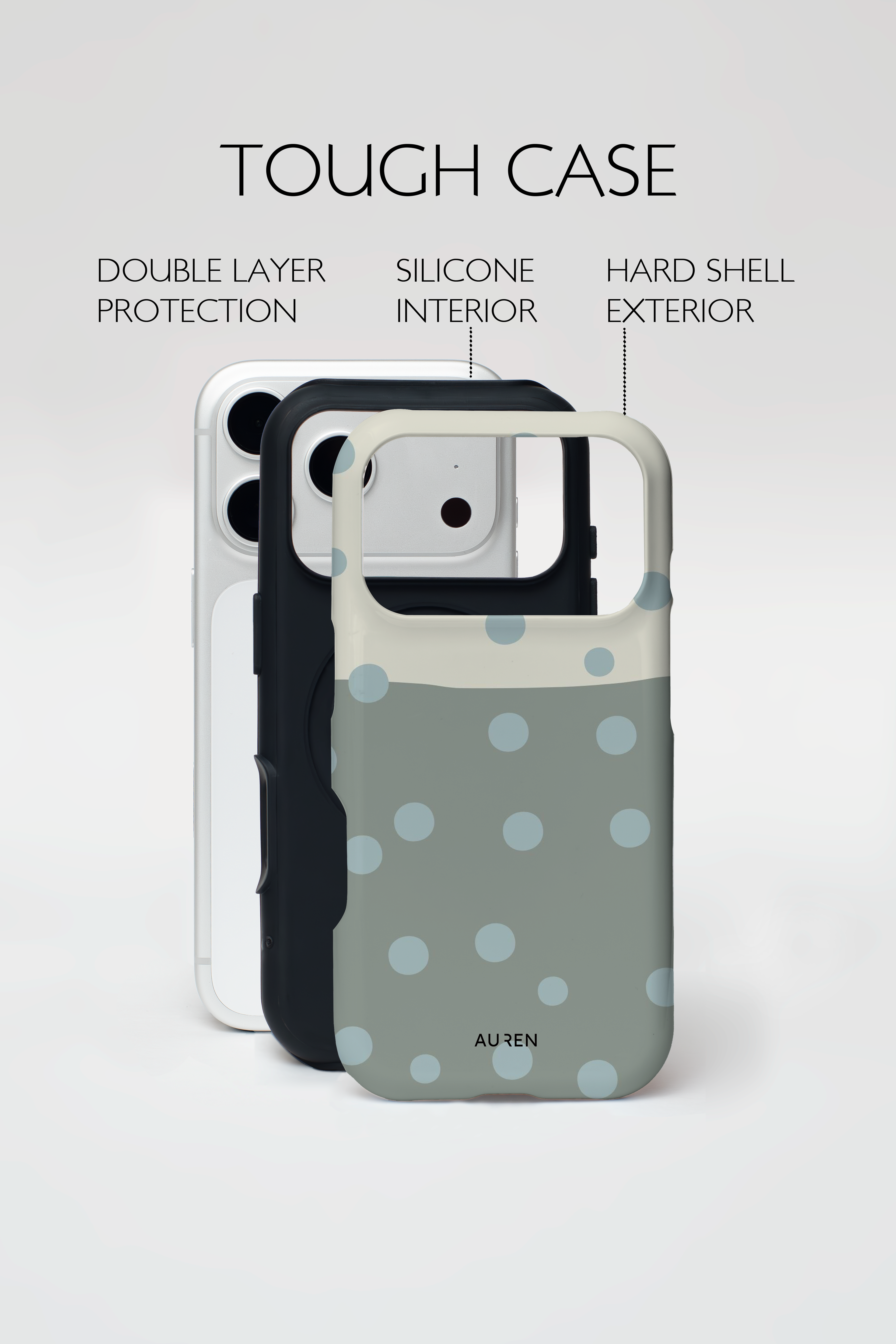 Auren Misty Colorblock Polka Dot Case - Armor Series