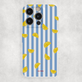 Auren Lemon Blue Stripes Glossy Hard Case