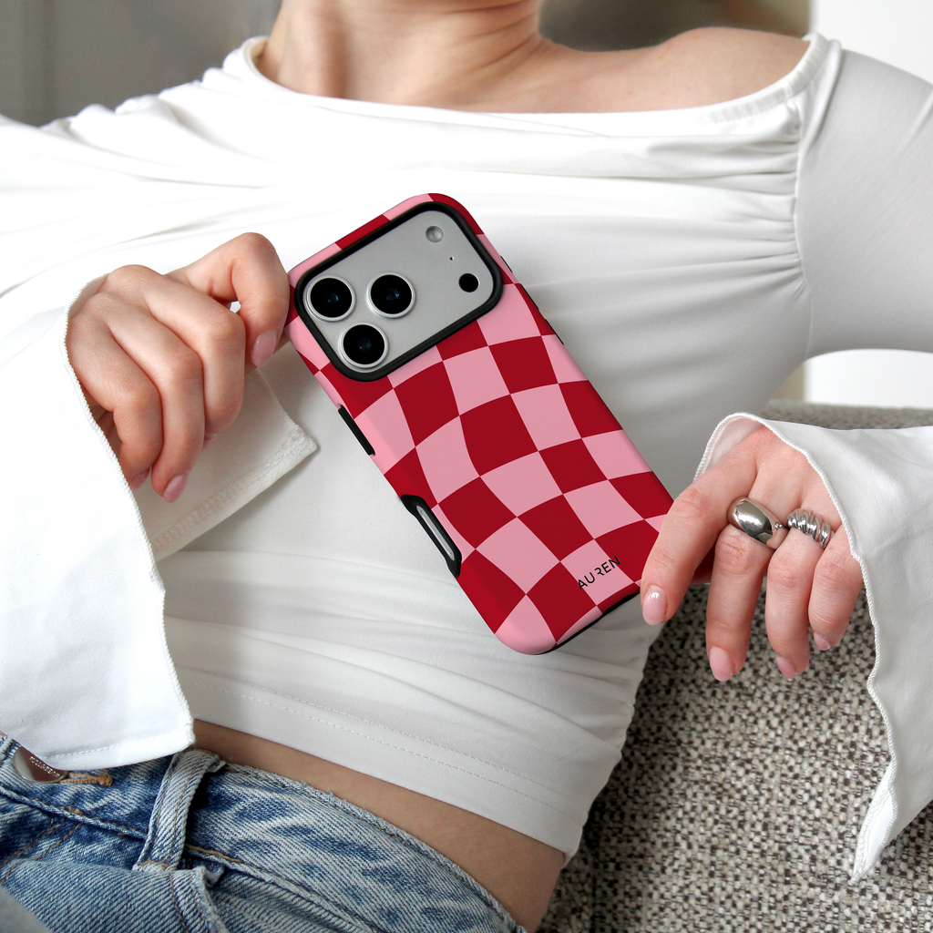 Auren Cherry Wave Checker Case - Armor Series