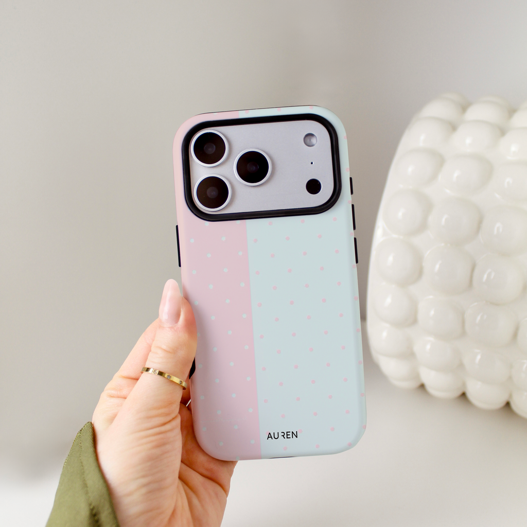 Auren Cotton Candy Split Polka Dot Case - Armor Series
