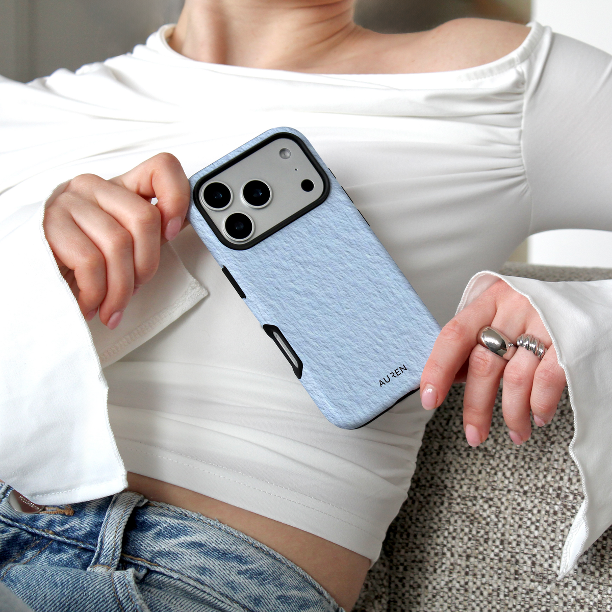 Auren Ice Blue Texture Case