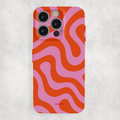 Auren Pink Swirl Glossy Hard Case
