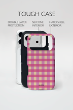 Auren Blush Gingham Case - Armor Series