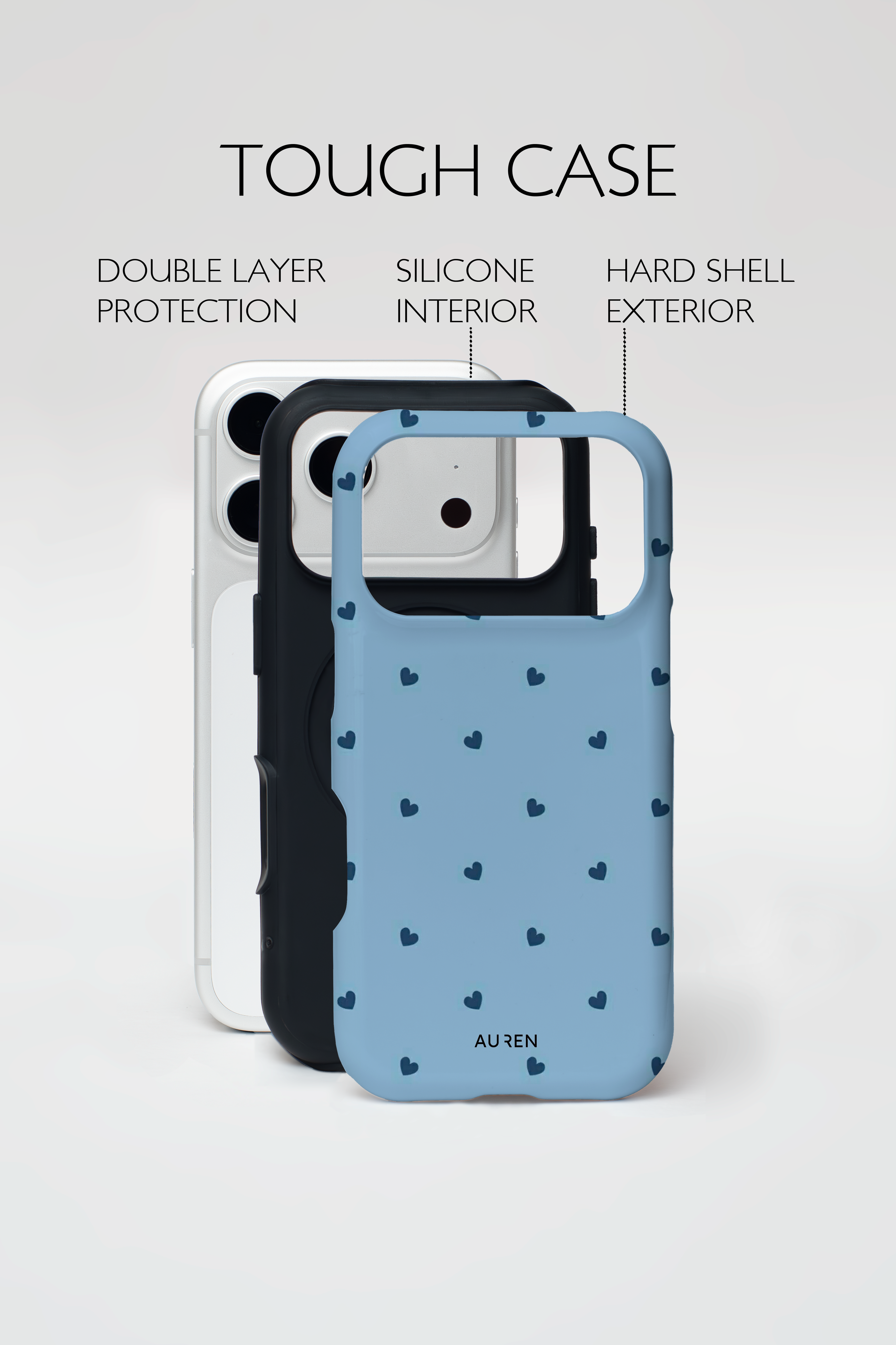 Auren Blue Hearts Case - Armor Series