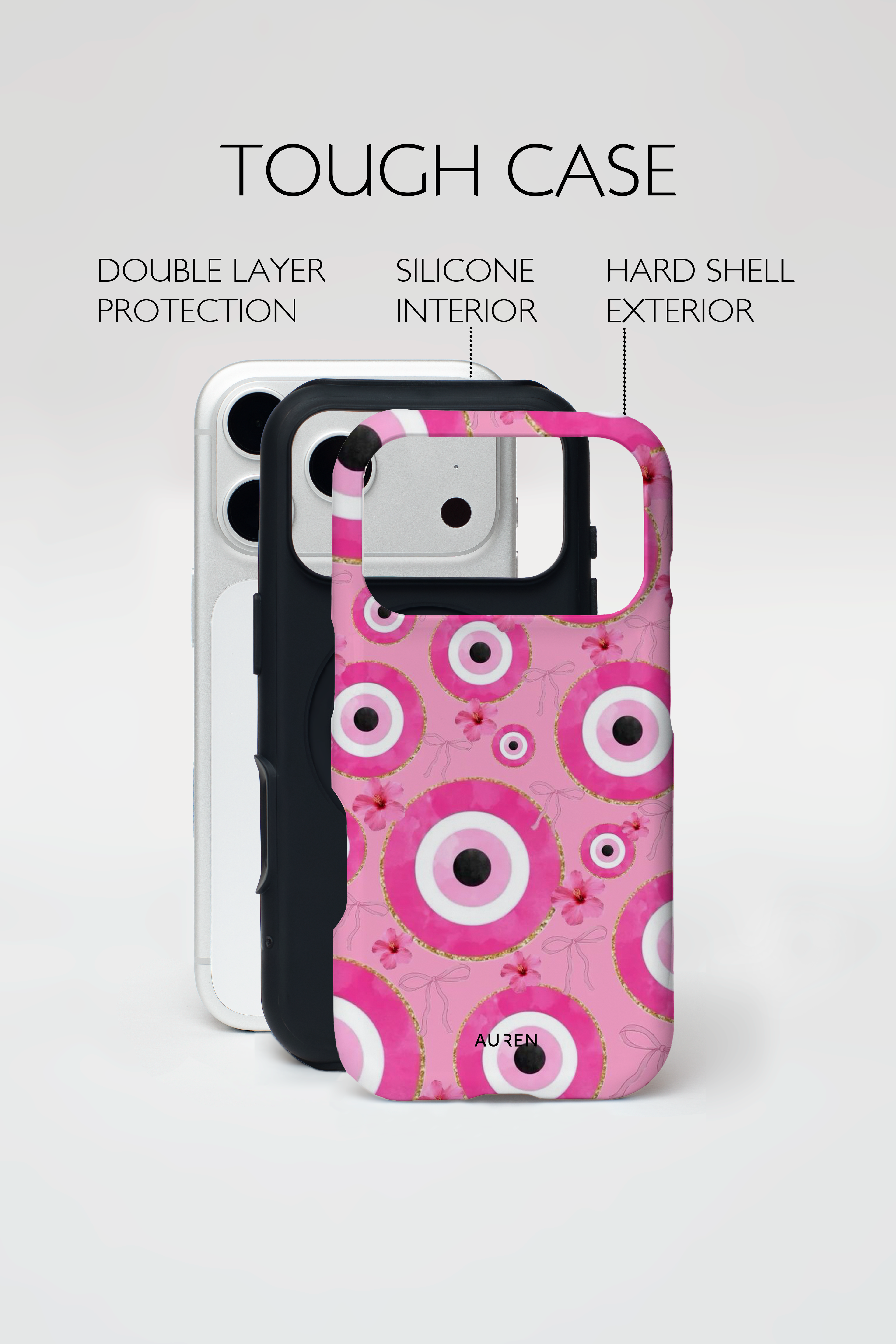 Auren Pink Evil Eye Case - Armor Series