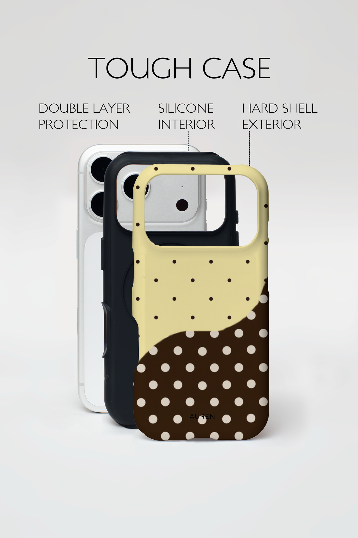 Auren Mocha Dots Case - Armor Series