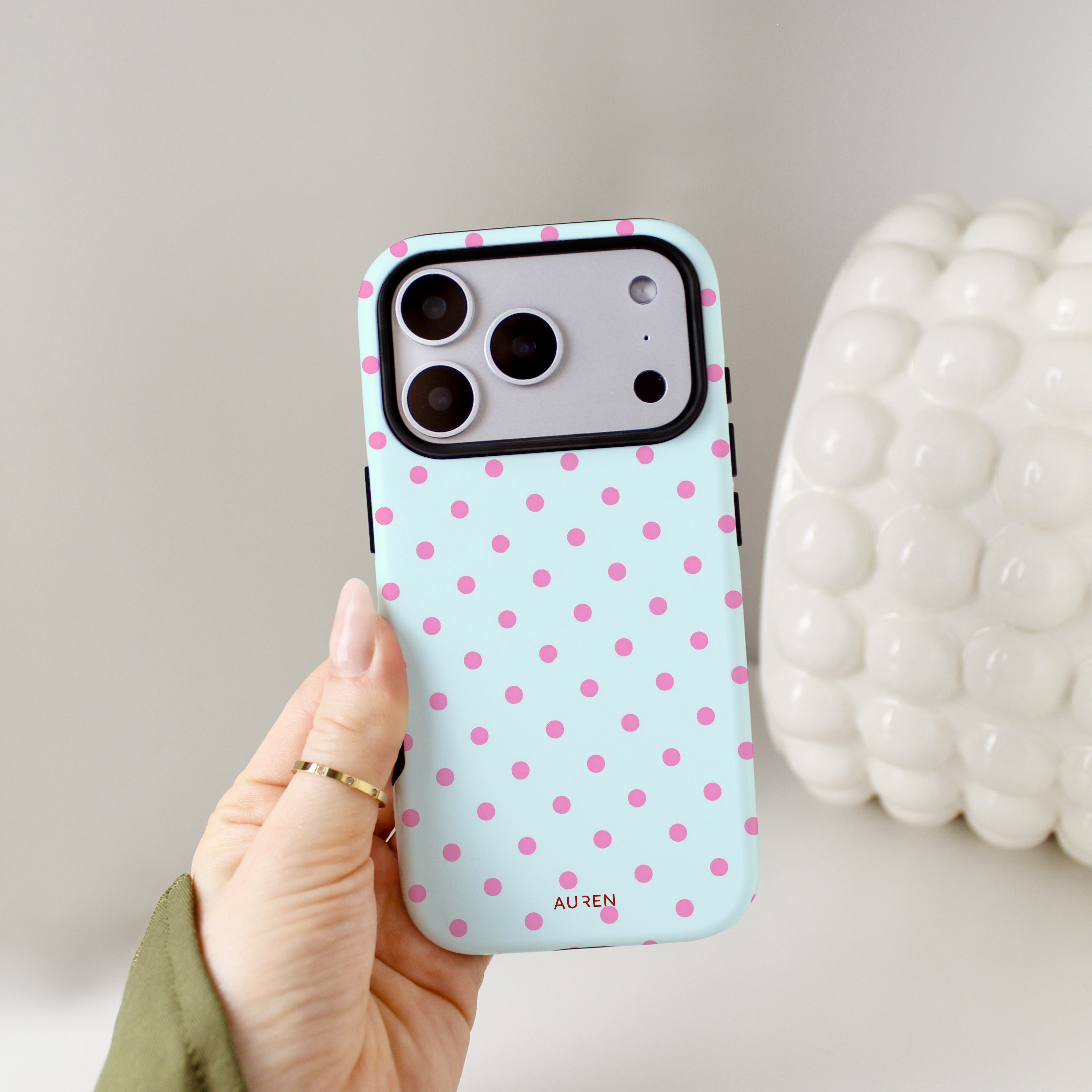 Auren Bubblegum Sky Polka Dot Case - Armor Series
