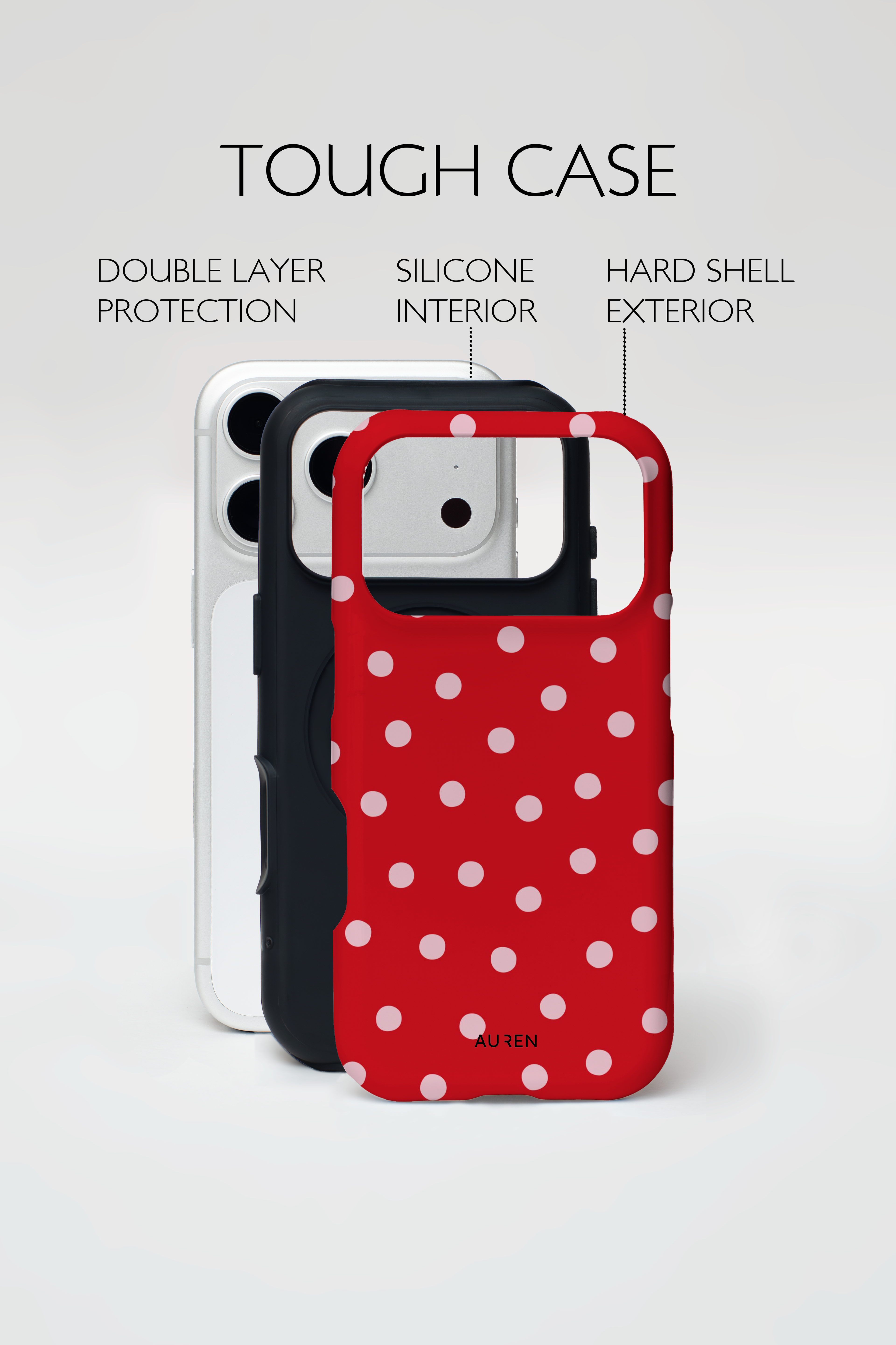 Auren Cherry Pop Polka Dot Case - Armor Series