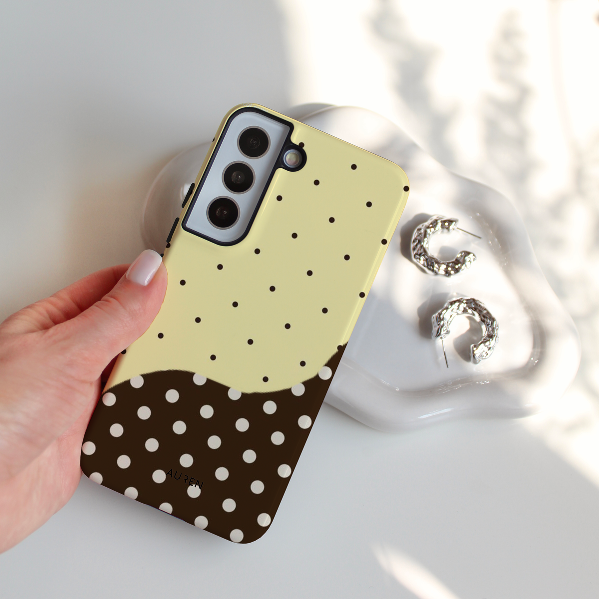 Auren Mocha Dots Case - Armor Series