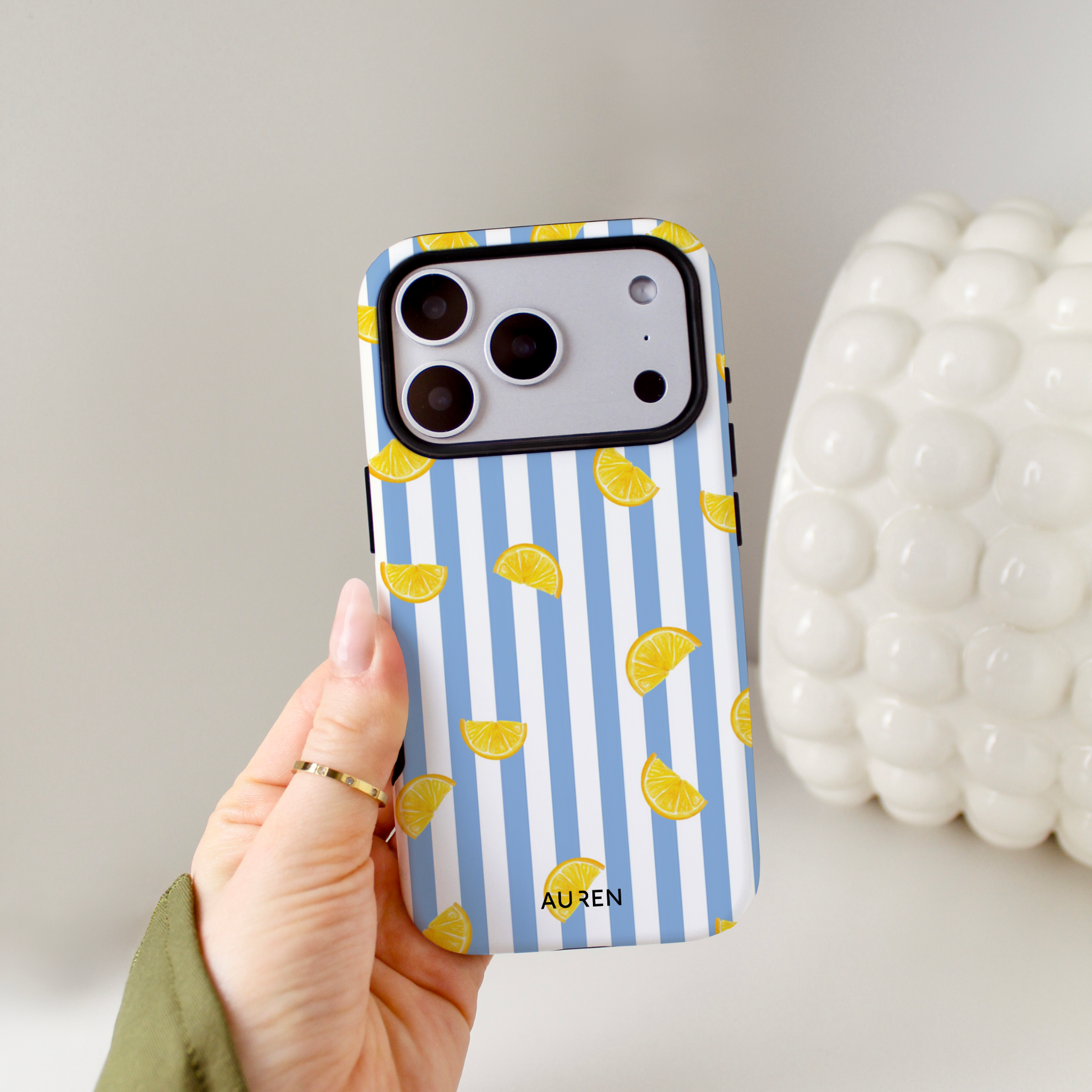 Auren Lemon Breeze Stripes Case - Armor Series