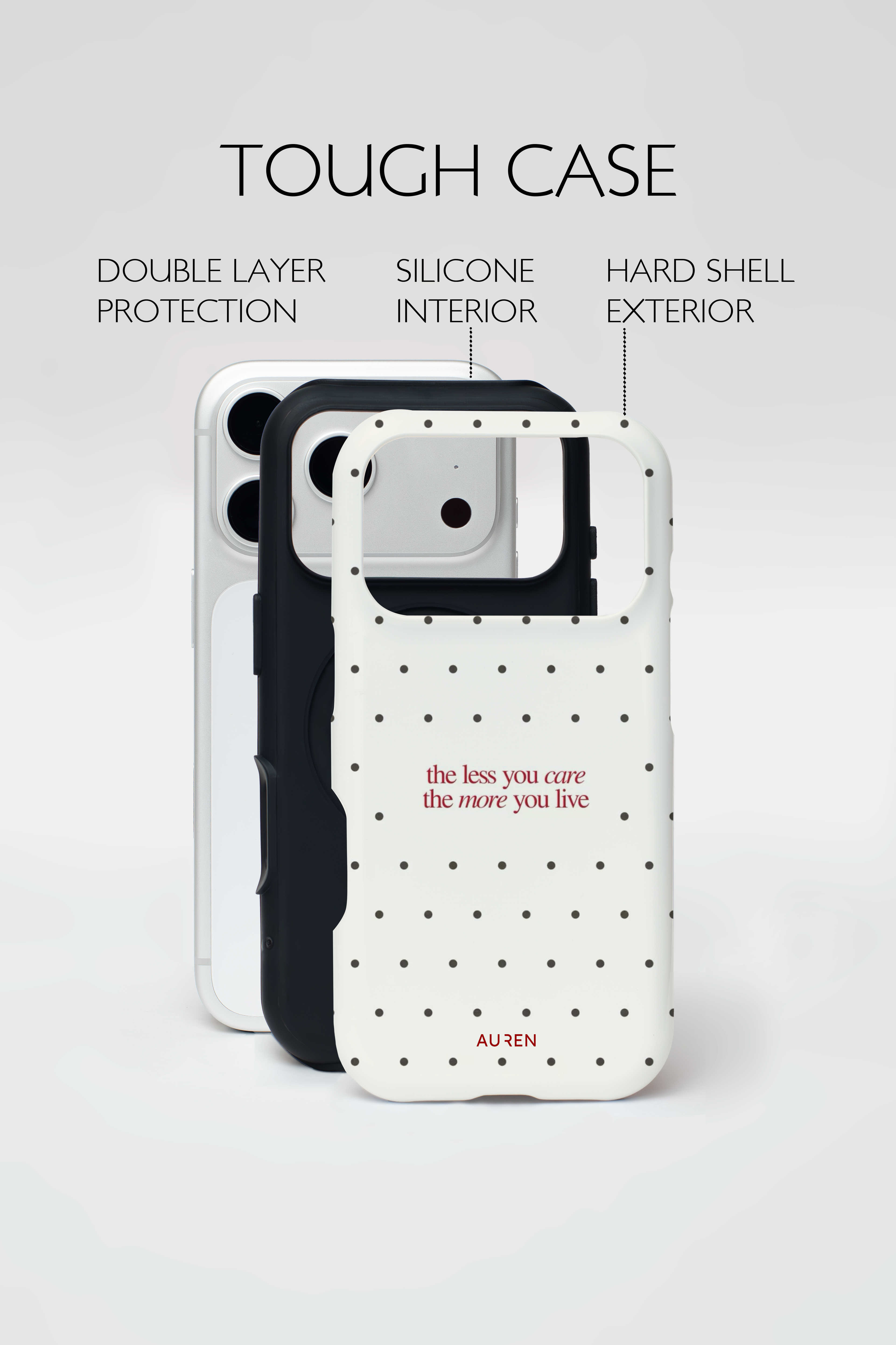 Auren Less You Care Polka Dot Case - Armor Series