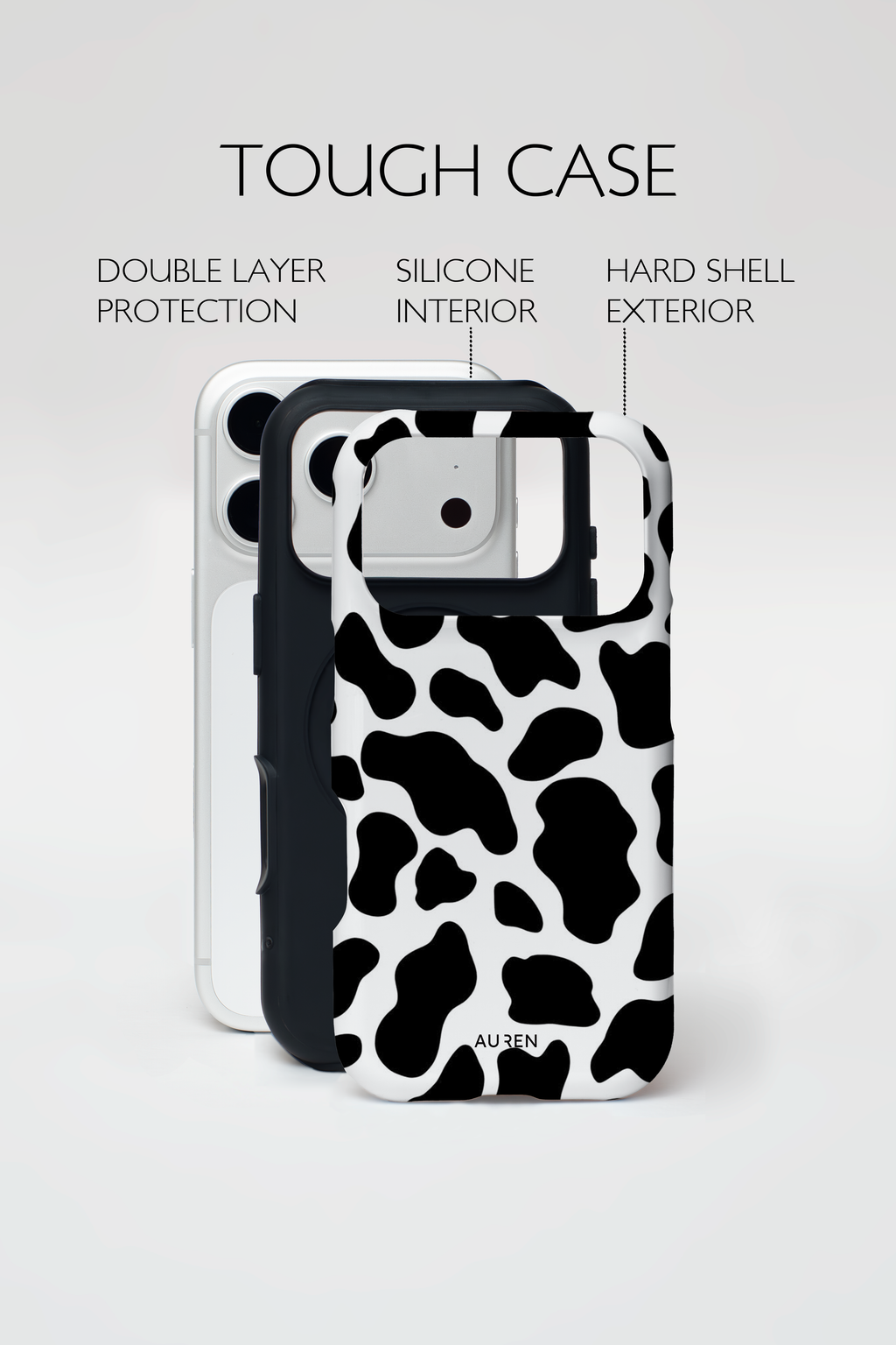 Auren Classic Cow Print Case - Armor Series