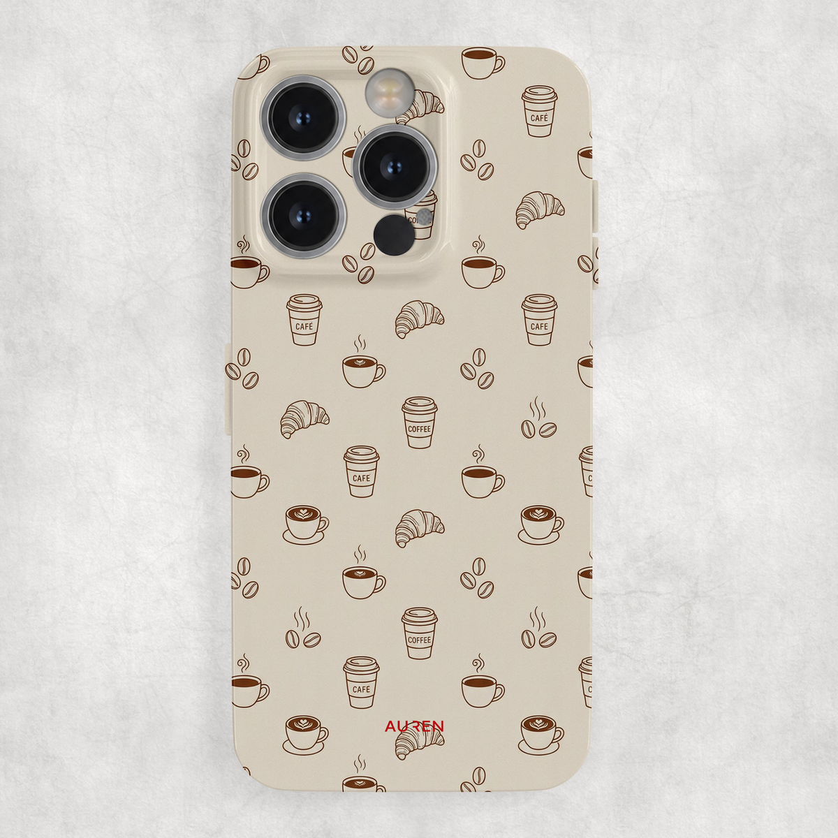 Auren Café & Croissant Glossy Hard Case