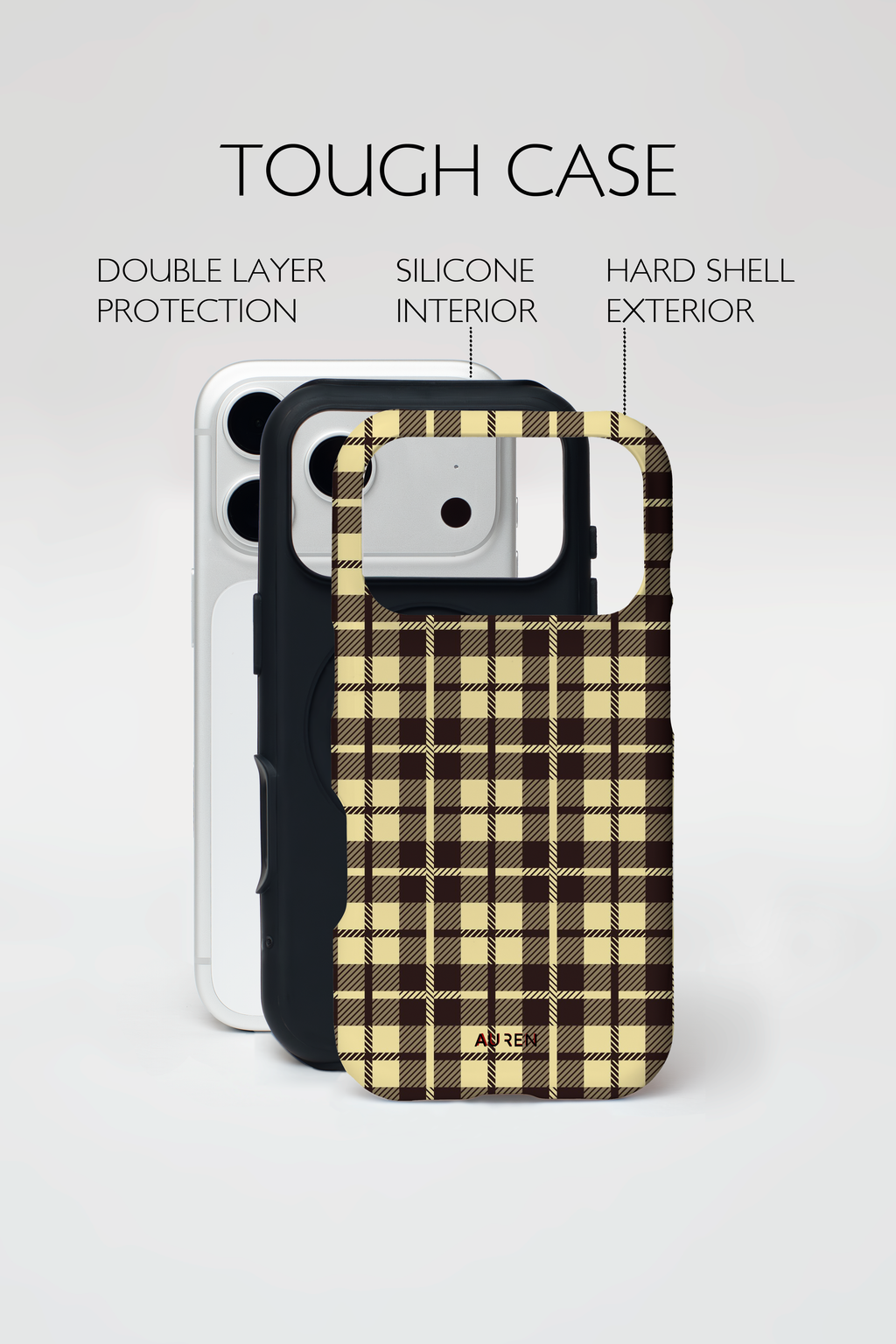 Auren Mocha Check Case – Armor Series