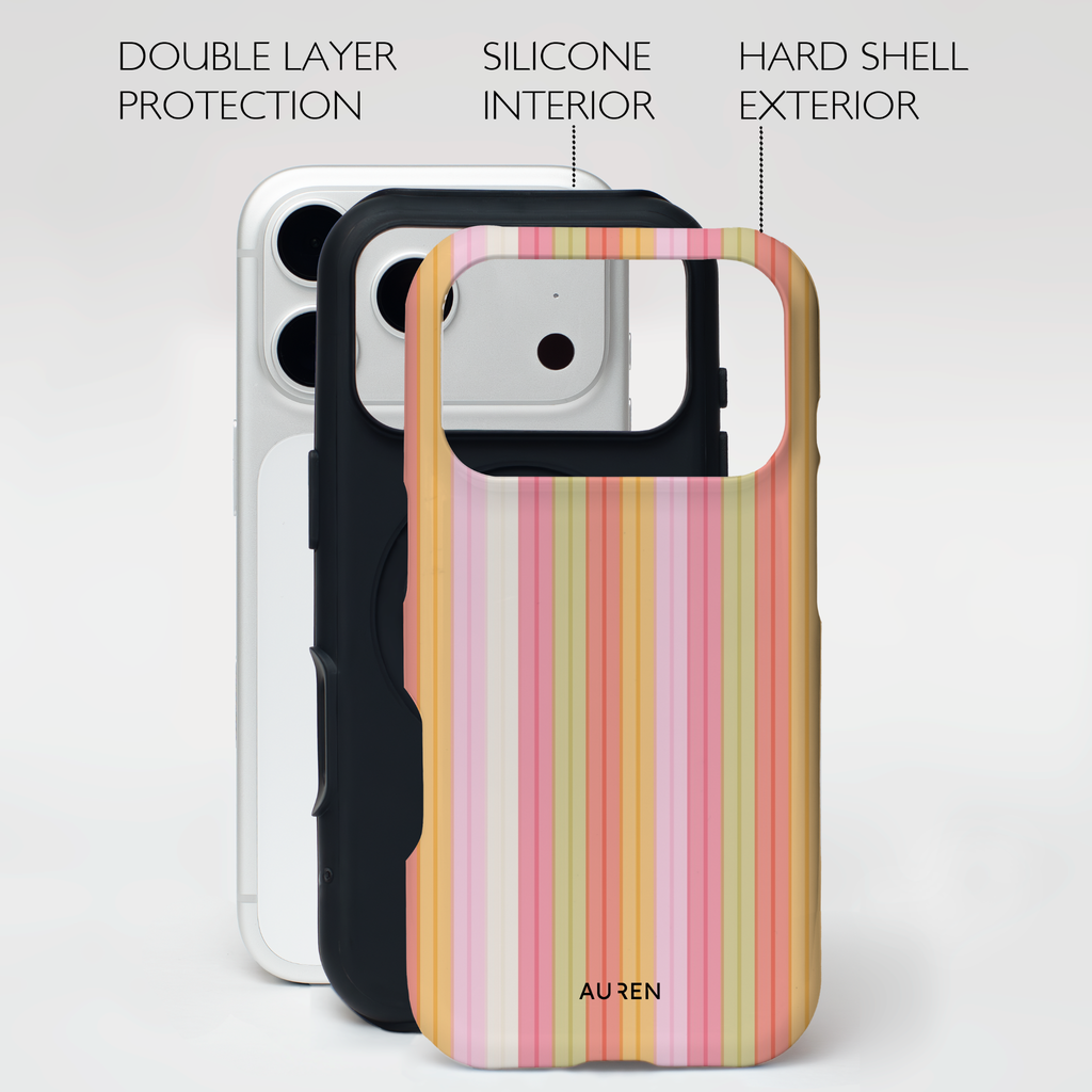 Auren Pastel Rainbow Stripes Case - Armor Series