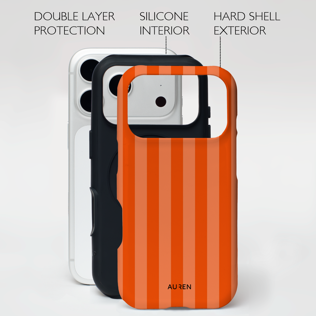 Auren Sunset Orange Stripes Case - Armor Series