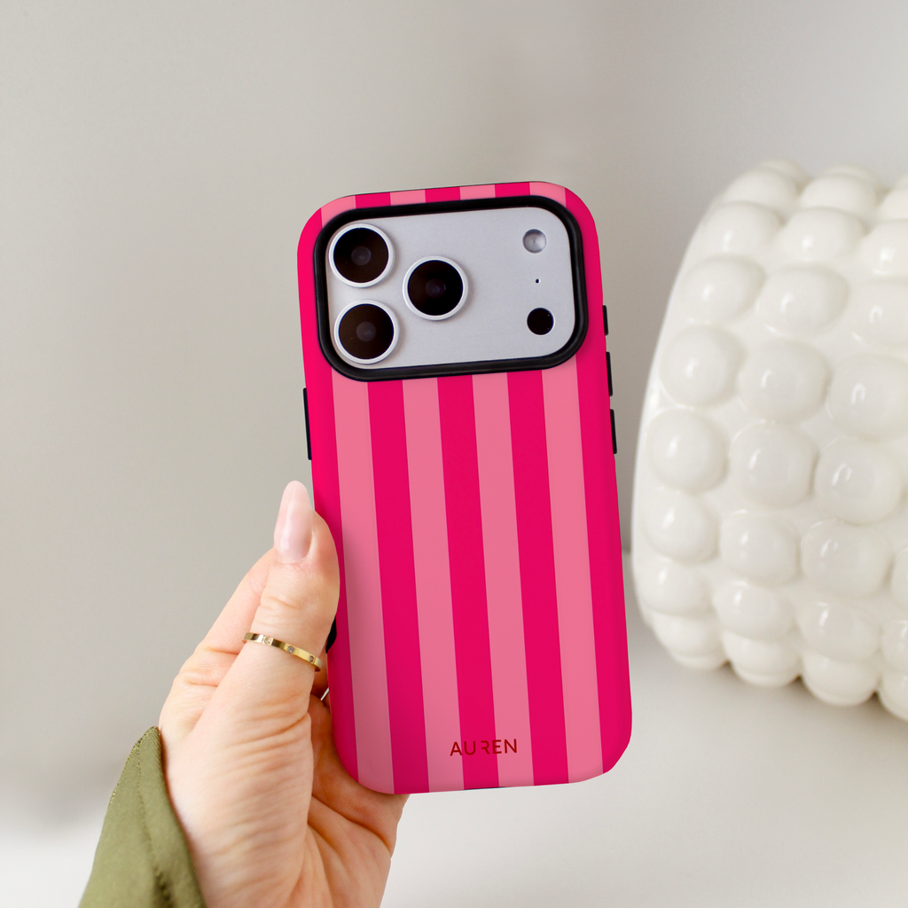 Auren Barbie Pink Stripes Case - Armor Series