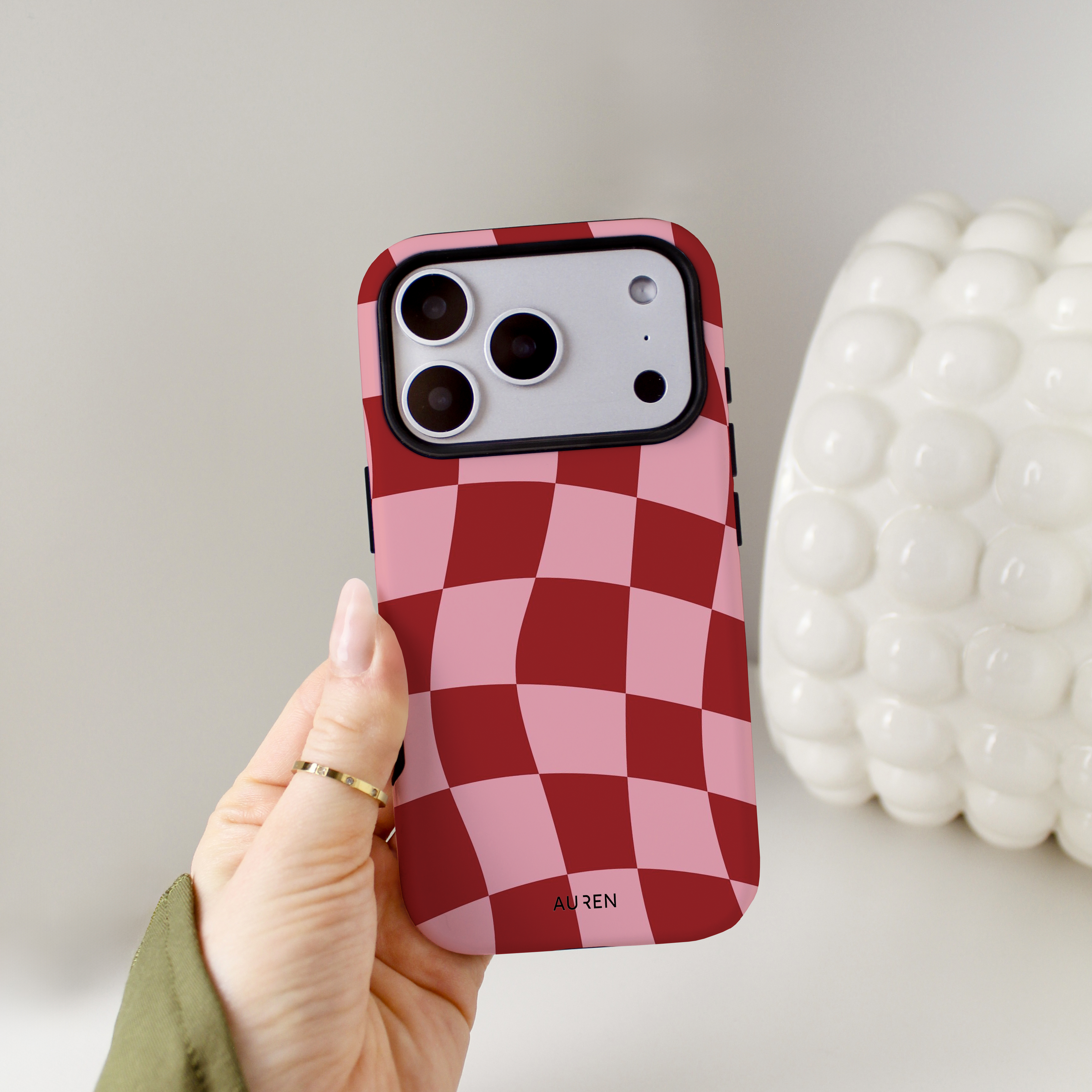 Auren Cherry Wave Checker Case - Armor Series
