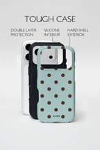 Auren Sky Blue Chocolate Dot Case