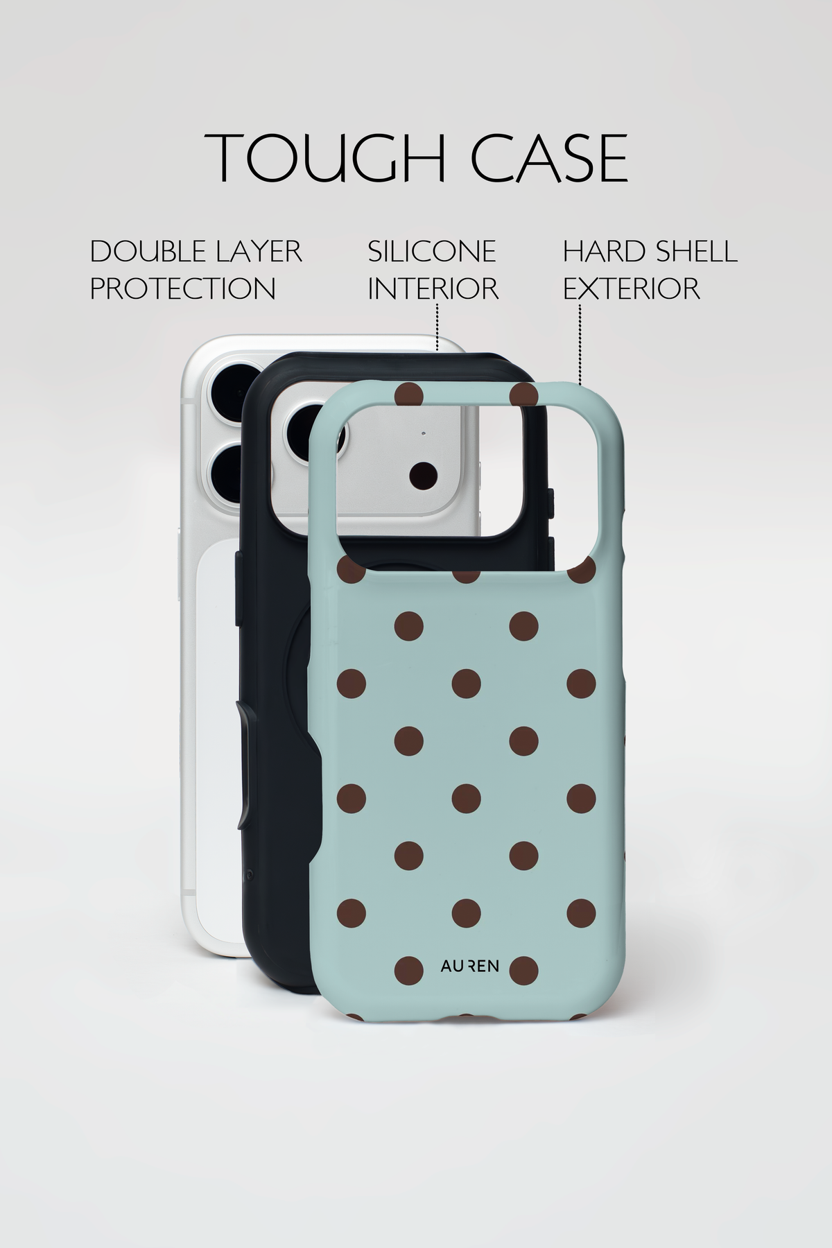 Auren Sky Blue Chocolate Dot Case