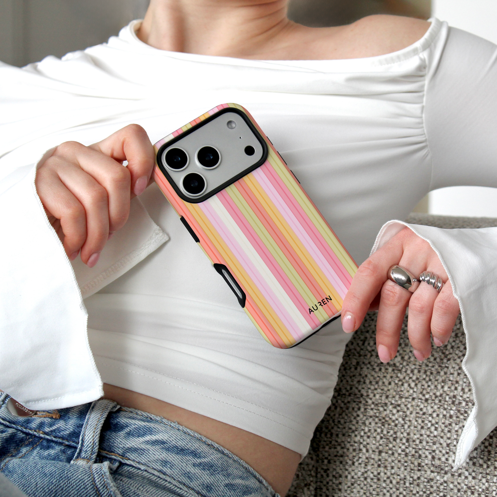 Auren Pastel Rainbow Stripes Case - Armor Series